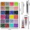 Resin Jelly Rhinestones with 2×15ml B7000 Jewelry Glue – Mixed-Color 2mm & 3mm Flatback Gems for DIY Crafts, Bedazzling Clothing, Tumblers, Mugs, Shoes, Fabric, Nail Art, and Makeup